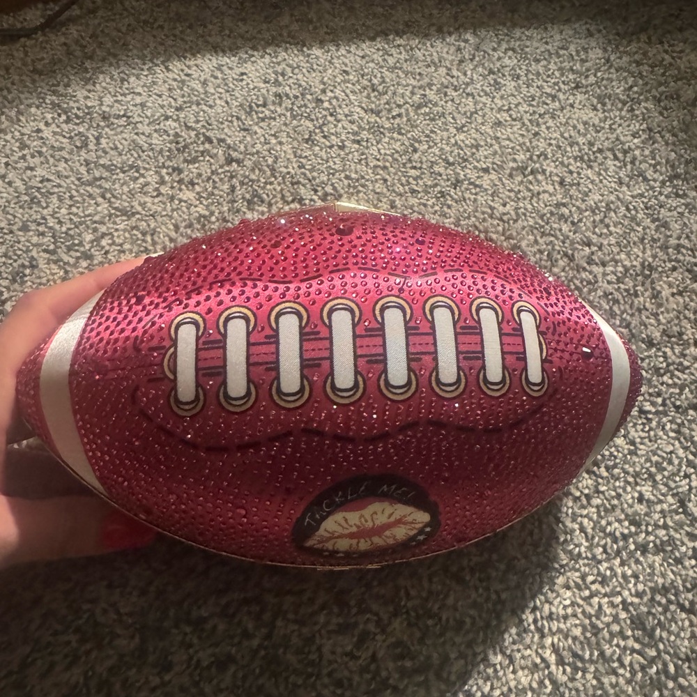 Betsy Johnson football purse with gems